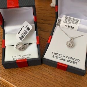 Matching diamond Ring and necklace